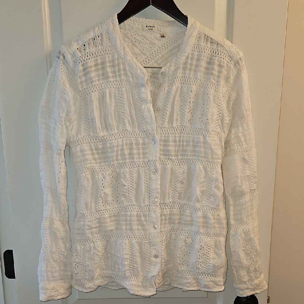 Dylan White "High Line" Patchwork Eyelet & Croche… - image 2